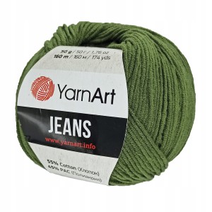 Włóczka YarnArt Jeans bawełna akryl C.ZIELONY 82