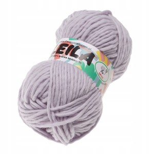 Włóczka LEILA gruba 100% wełna merino 201 LILIOWA