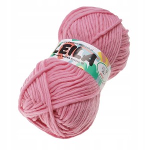 Włóczka LEILA gruba 100% wełna merino 216 RÓŻOWA