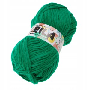 Włóczka LEILA gruba 100% wełna merino 138 ZIELONA
