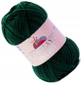 Włóczka Himalaya Velvet 100g welwetowa pluszowa welurowa ZIELONA 90086