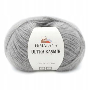 Włóczka Himalaya Ultra KASMIR alpaka+akryl 50g/175m POPIELATA 815