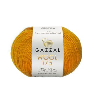 Włóczka GAZZAL WOOL 175 100% wełna Merino 50g/175m RUDA 313