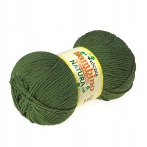Włóczka Bambino Opus Natura akryl antypilling 1668 ZIELONA