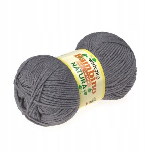Włóczka Bambino Opus Natura akryl antypilling 1293 SZARA