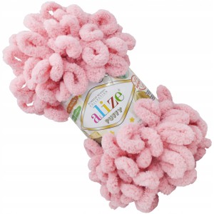 Włóczka Alize Puffy 100g gruba BLADY RÓŻ 161