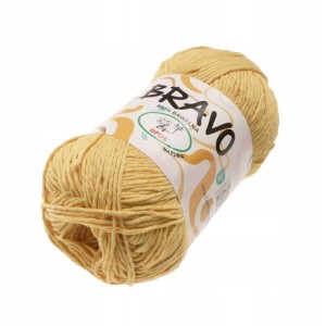 Włóczka Bravo bawełniana 100% bawełna 100g/200m 705 ŻÓŁTA