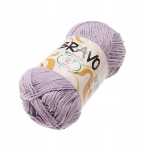 Włóczka Bravo bawełniana 100% bawełna 100g/200m 505 J. FIOLETOWA