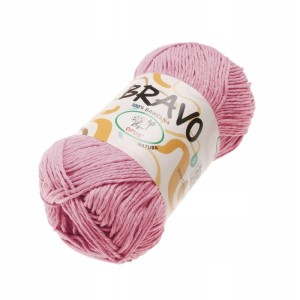 Włóczka Bravo bawełniana 100% bawełna 100g/200m 406 JASNA RÓŻOWA