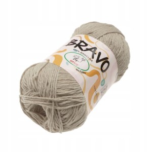 Włóczka Bravo bawełniana 100% bawełna 100g/200m 304 BEŻOWA