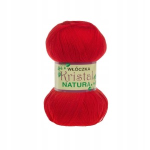 Włóczka Kristal Opus Natura akryl cienka 2 nici 100g 41 CZERWONA