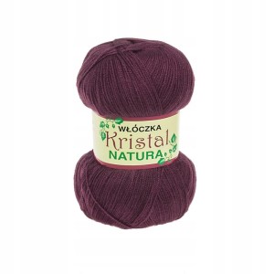 Włóczka Kristal Opus Natura akryl cienka 2 nici 100g 237 C. ŚLIWKOWA