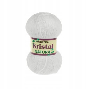 Włóczka Kristal Opus Natura akryl cienka 2 nici 100g 150 BIAŁA