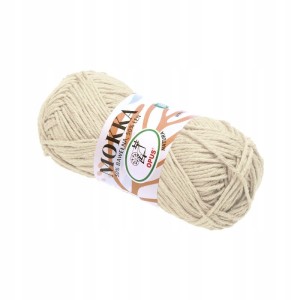 Włóczka Mokka Opus Natura bawełna len 50g/80m 2016 BEŻOWA