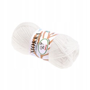 Włóczka Mokka Opus Natura bawełna len 50g/80m 2013 BIAŁA