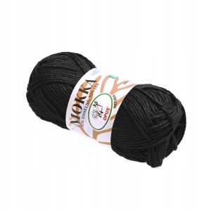 Włóczka Mokka Opus Natura bawełna len 50g/80m 2012 CZARNA