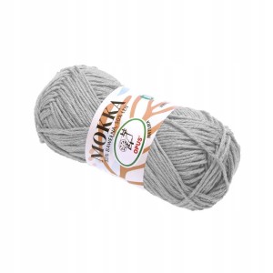 Włóczka Mokka Opus Natura bawełna len 50g/80m 2004 SZARA