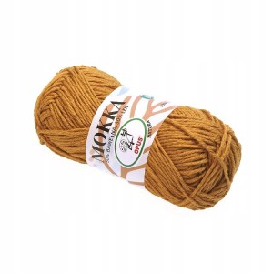 Włóczka Mokka Opus Natura bawełna len 50g/80m 190 ŻÓŁTA