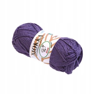 Włóczka Mokka Opus Natura bawełna len 50g/80m 075 FIOLETOWA
