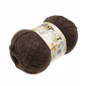 Włóczka Respect Opus Natura akryl bawełna 100g/230m 080 BRĄZOWA