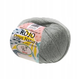 Włóczka ROJO Opus Natura bawełna wiskoza 50g/120m 237 J. SZARA