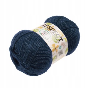 Włóczka Respect Opus Natura akryl bawełna 100g/230m 070 GRANATOWA