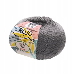 Włóczka ROJO Opus Natura bawełna wiskoza 50g/120m 234 SZARA