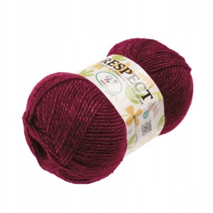 Włóczka Respect Opus Natura akryl bawełna 100g/230m 050 CZERWONA