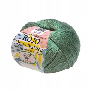Włóczka ROJO Opus Natura bawełna wiskoza 50g/120m 135 MIĘTOWA