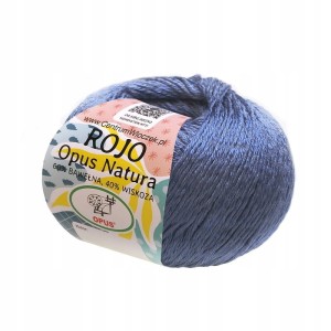 Włóczka ROJO Opus Natura bawełna wiskoza 50g/120m 093 NIEBIESKA