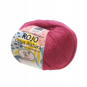 Włóczka ROJO Opus Natura bawełna wiskoza 50g/120m 034 RÓŻOWA