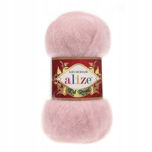 Włóczka Alize KID ROYAL moher 50g 161 PUDROWY RÓŻ