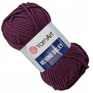 Włóczka YarnArt Merino Bulky Akryl ŚLIWKOWY 10094