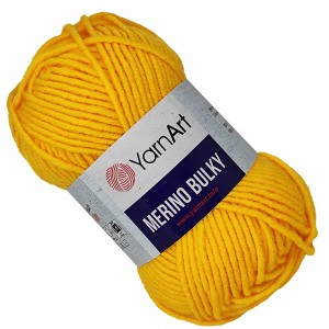 Włóczka YarnArt Merino Bulky Akryl Wełna ŻÓŁTY 586
