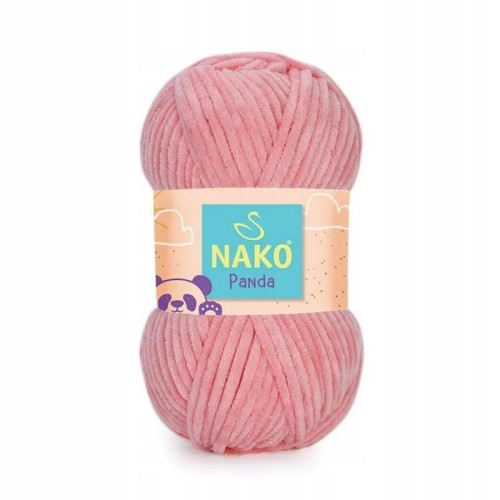 Włóczka Nako Panda pluszowa gruba 100g JASNA RÓŻOWA 3102
