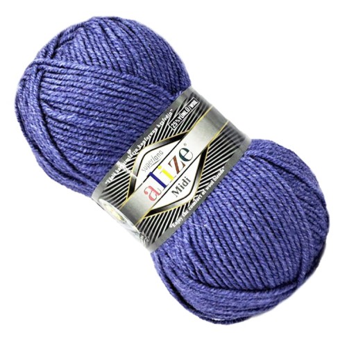 Włóczka Alize SUPERLANA MIDI z wełną 100g/170m JEANSOWA 203