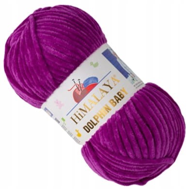Włóczka Himalaya Dolphin Baby pluszowa szenilowa 100g 80358 FIOLETOWA