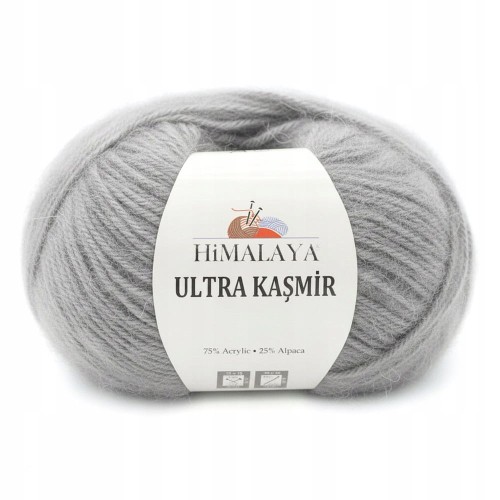 Włóczka Himalaya Ultra KASMIR alpaka+akryl 50g/175m POPIELATA 815