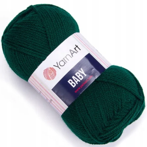Włóczka YarnArt BABY 100% akryl 50g 590 BUTELKOWA ZIELEŃ