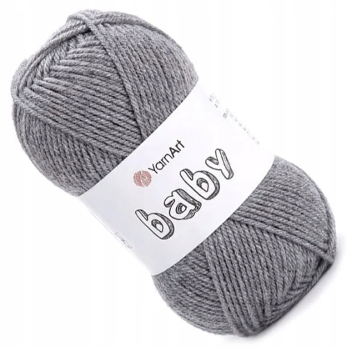 Włóczka YarnArt BABY 100% akryl 50g 29 SZARA