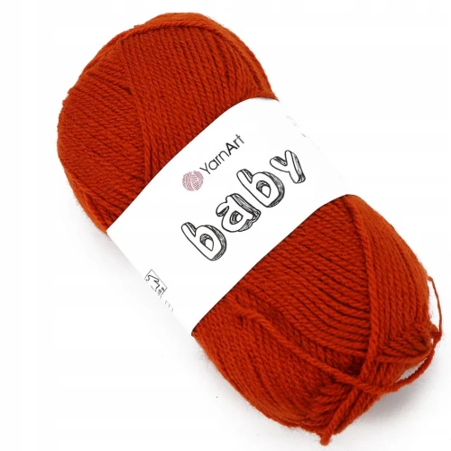 Włóczka YarnArt BABY 100% akryl 50g 847 RUDA