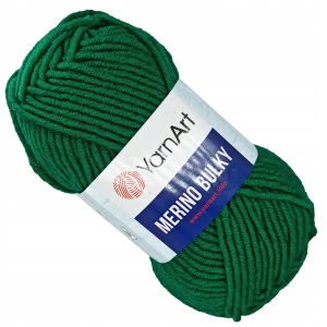 Włóczka YarnArt Merino Bulky gruba ZIELONA 338