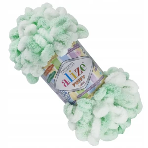 Włóczka Alize Puffy COLOR 100g miękka SELEDYN 5920