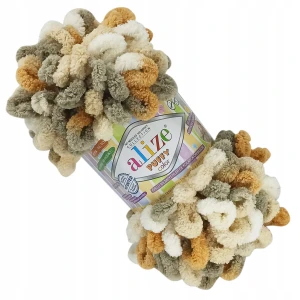 Włóczka Alize Puffy COLOR 100g miękka RUDA 5926