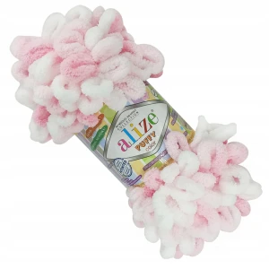 Włóczka Alize Puffy COLOR 100g miękka RÓŻOWA 5863