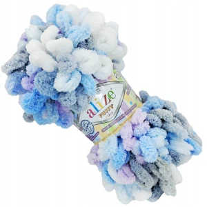Włóczka Alize Puffy COLOR 100g miękka duże pętelki DELIKATNE KOLORY 6524