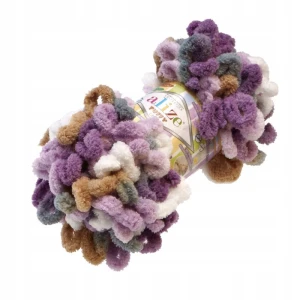 Włóczka Alize Puffy COLOR 100g miękka duże pętelki 6522