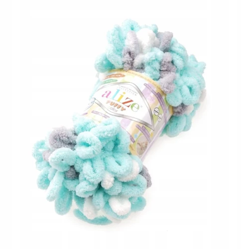 Włóczka Alize Puffy COLOR miękka MIĘTOWA 6408