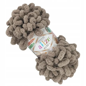 Włóczka Alize Puffy 100g miękka CIEMNY BEŻ 530