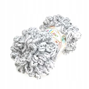 Włóczka Alize Puffy 100g gruba PANTERA ŚNIEŻNA 686